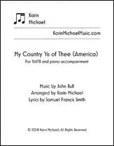 My Country 'tis of Thee SATB choral sheet music cover